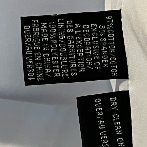 DANA BUCHMAN white Blazer with black ribbon details in waist and front up collar - Picture 9 of 12